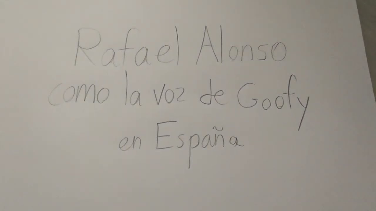 Rafael Alonso (doblaje) como la voz de Goofy en Español Castellano