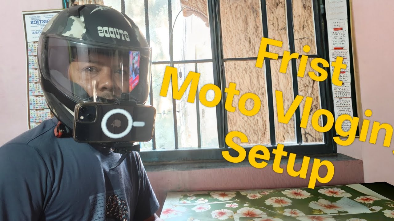 Moto vlogging Setup 🏍️🏍️#moto vlog setup #action pro mount