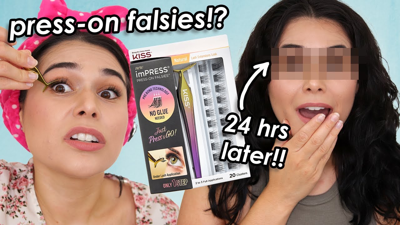 I Wore imPRESS Press On Falsies for 24 Hours (NO GLUE NEEDED?!!)