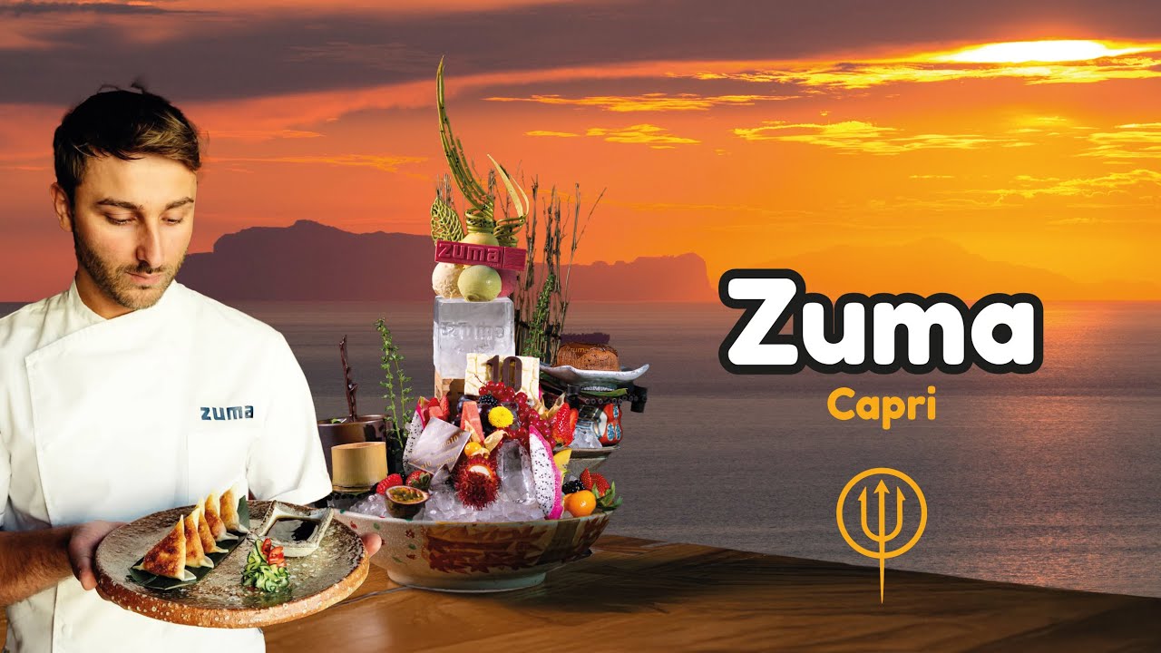 😎 ZUMA CAPRI 🌅 Golden Hour con vista sul roofttop del JUMEIRAH CAPRI PALACE. MIGLIOR SUSHI DI CAPRI