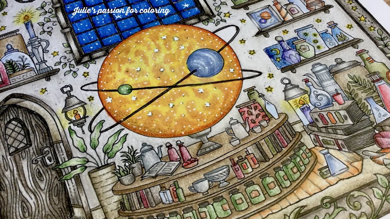 ROOMS OF WONDER by Johanna Basford - prismacolor pencils - color along