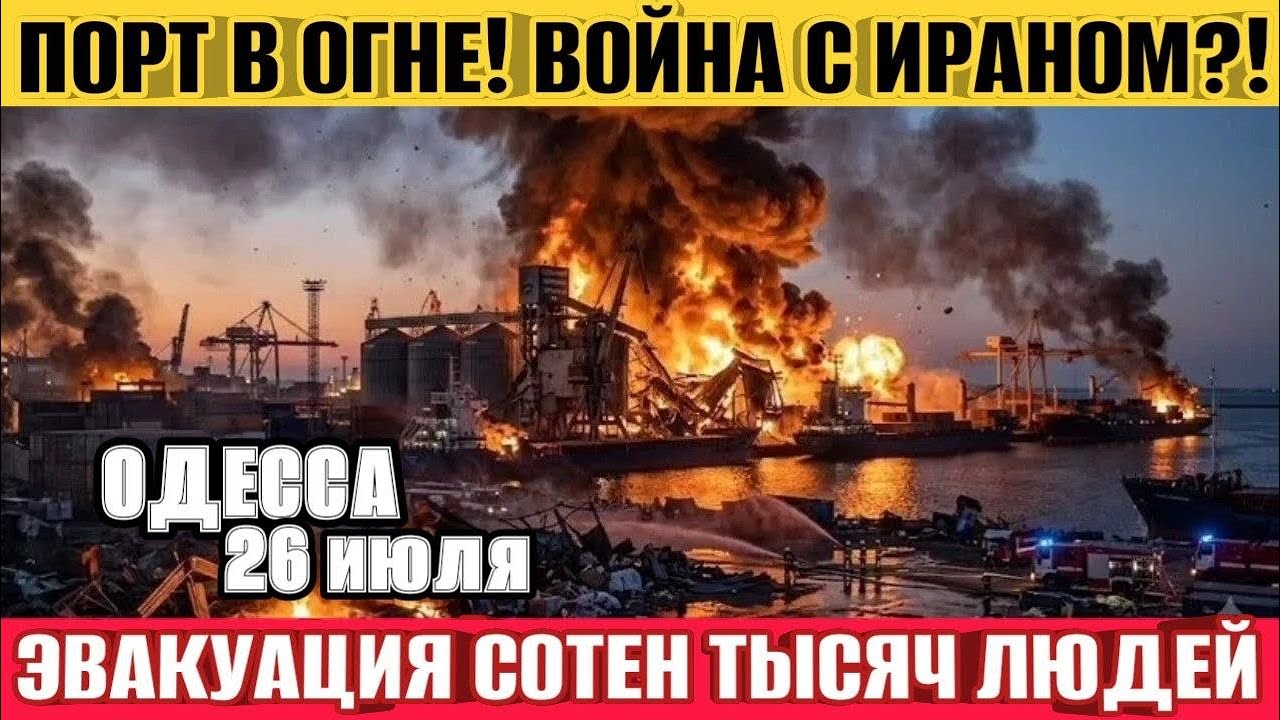 Одесса без порта! Мощные взрывы! Эвакуация сотен тысяч людей! Война с Ираном!? Атака на Казахстан!