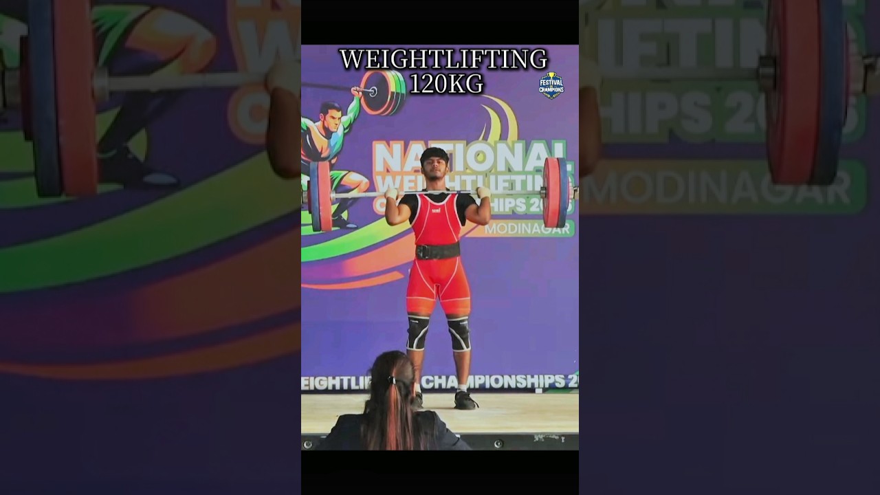 Men's 120kg Clean & Jerk Lift 🔥 | National Championship #shorts #weightlifting #trending #viral