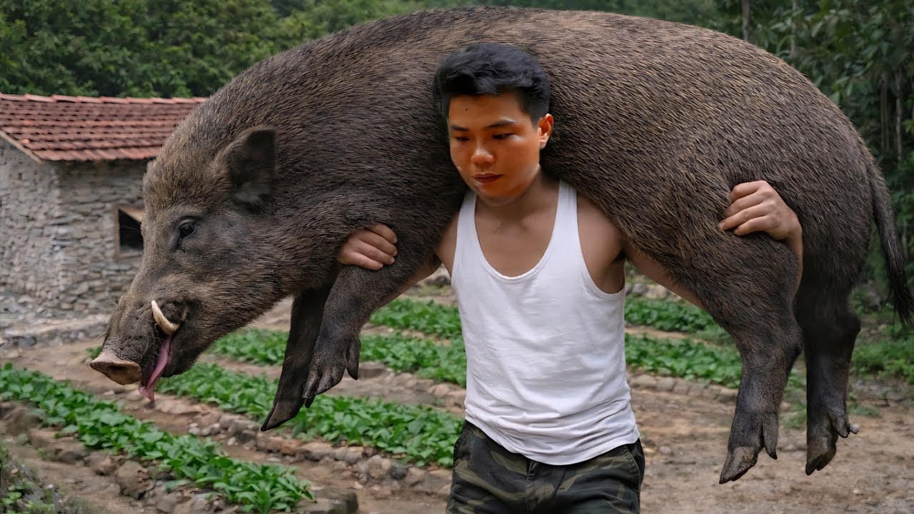 48 Hours of Survival: Young CEO Confronts Ferocious Wild Boar in Trap | Wild Alone