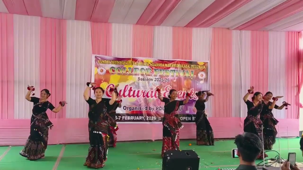 Assamese Traditional Girls Group Dance Performance | Cultural Stage Show | @mixture2026
