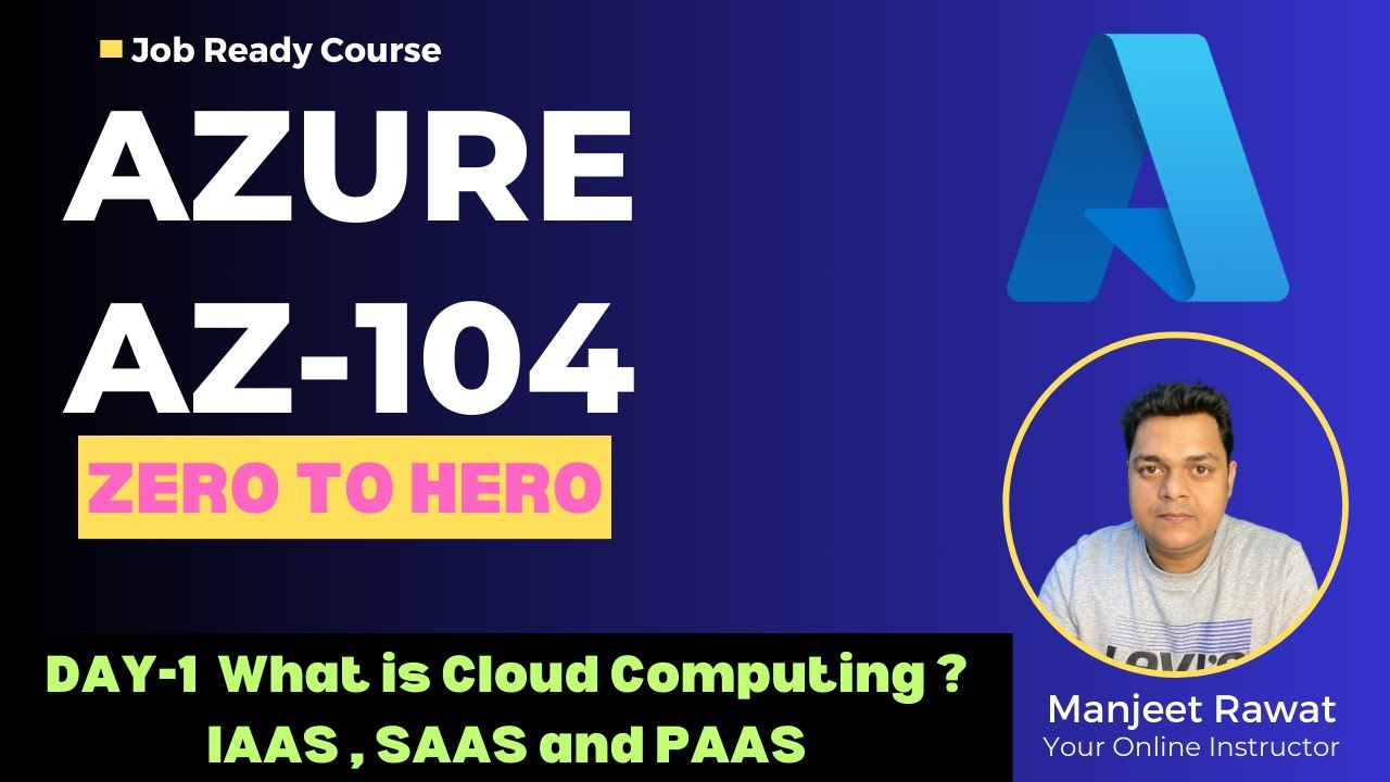 Azure AZ-104 Zero to Hero Playlist 2024 ! DAY-1 ! What is cloud computing ? IAAS , PAAS ,SAAS !