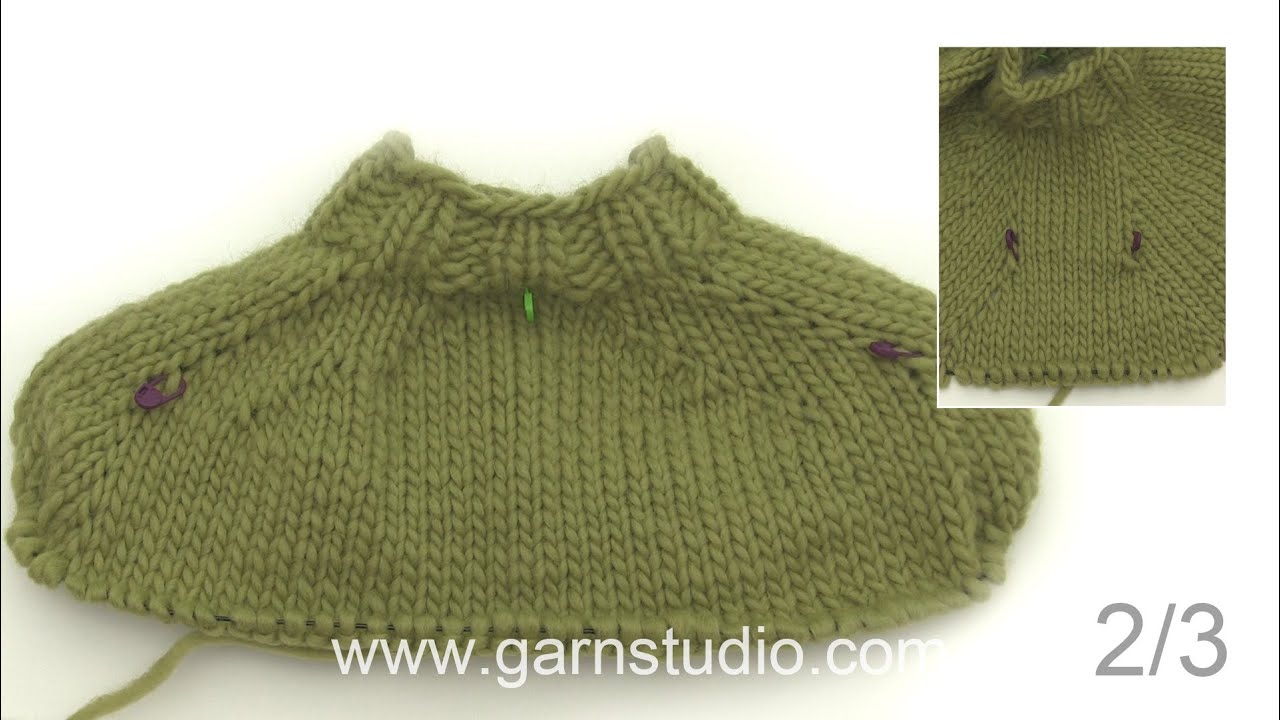 How to increase to sleeve to a garment with saddle shoulder