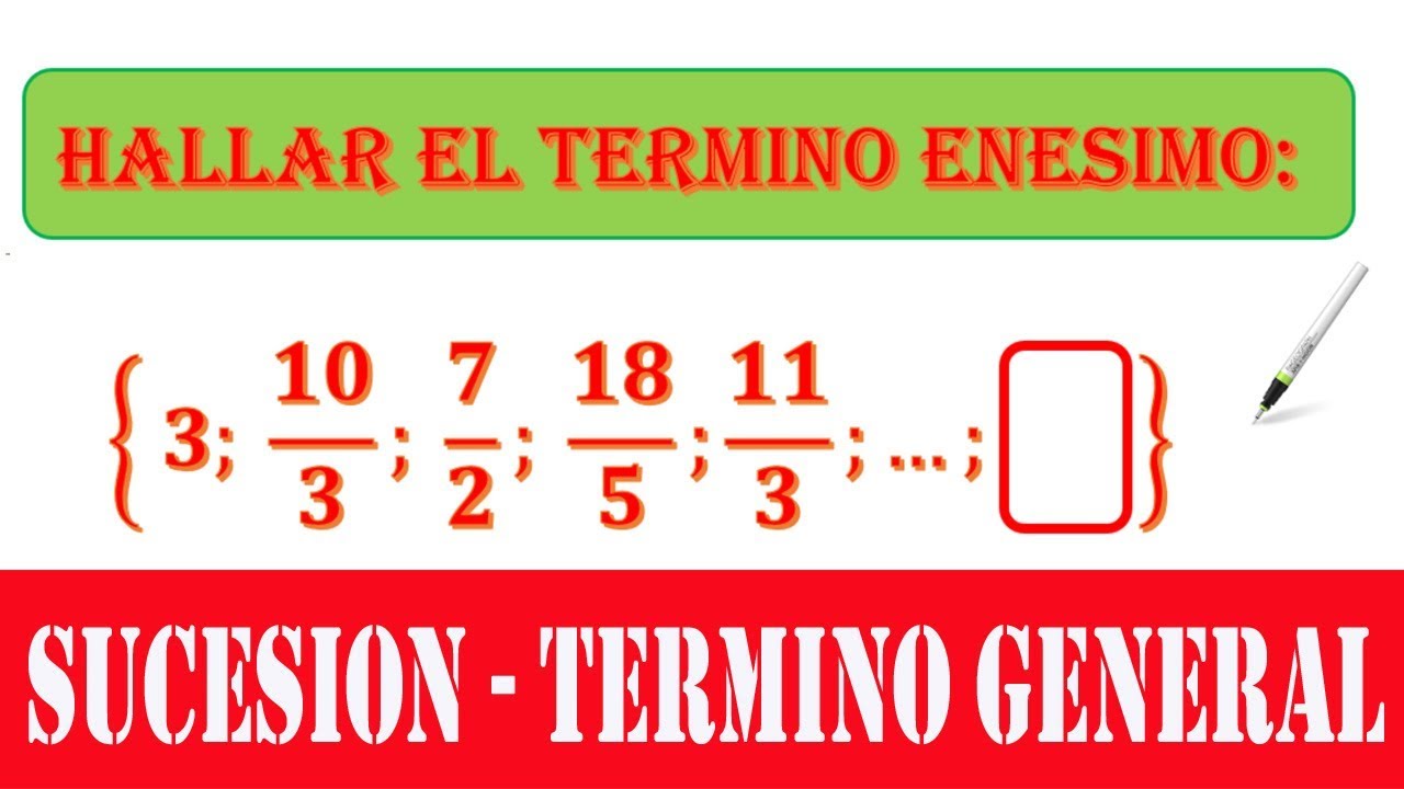Termino general de una sucesion | ARITMETICA  Videos de Matematicas