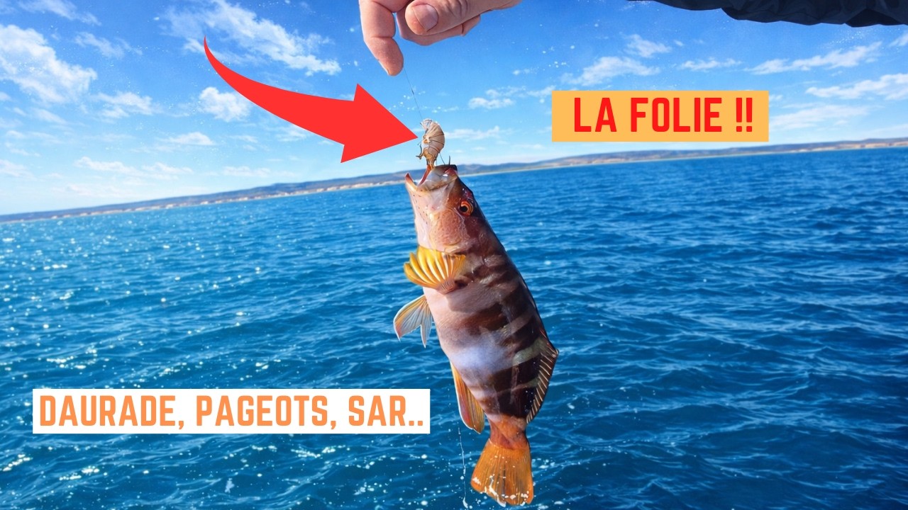 DAURADE, sar, pagres, PAGEOTS.. INCROYABLE, je ne m'attendais pas à autant !!
