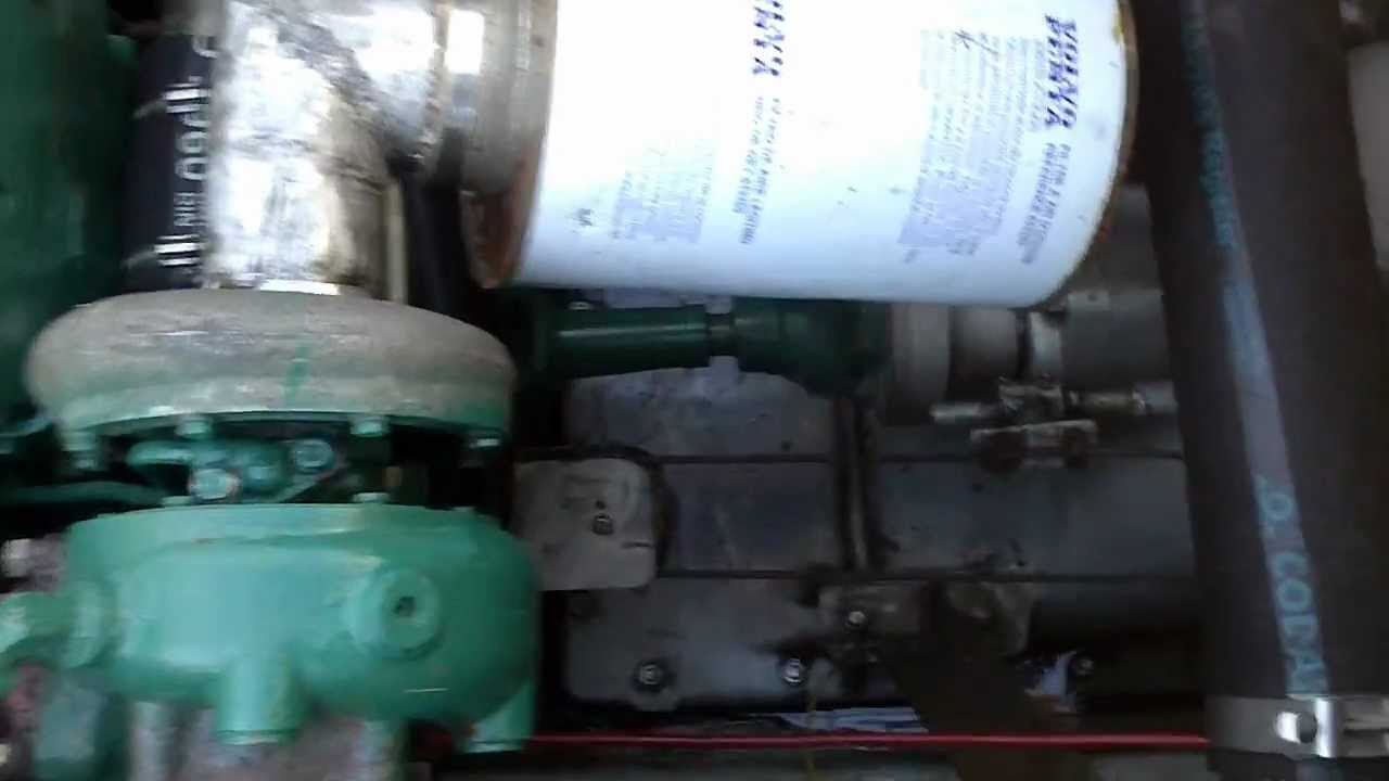 VOLVO TD 70 E ON A HAMILTON JETDRIVE , COLD IDLE RUN