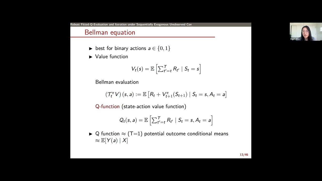 Angela Zhou: Robust Fitted-Q-Evaluation & Iteration under Sequentially Exogenous Unobsvd Confounders