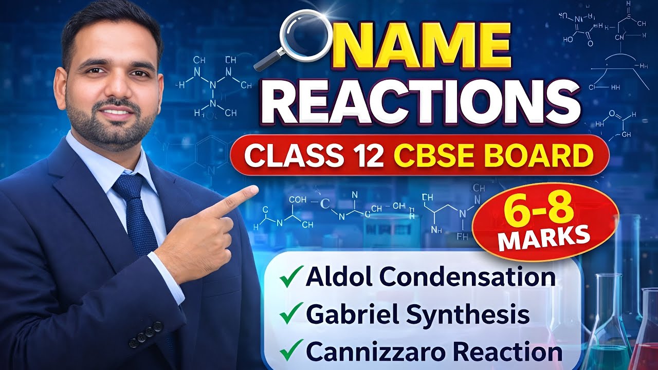 Class 12 CBSE Name Reaction Full Chapter in 39 Minutes 🔥ll 6-8 Mark Guaranteed ll NEET - JEE ll