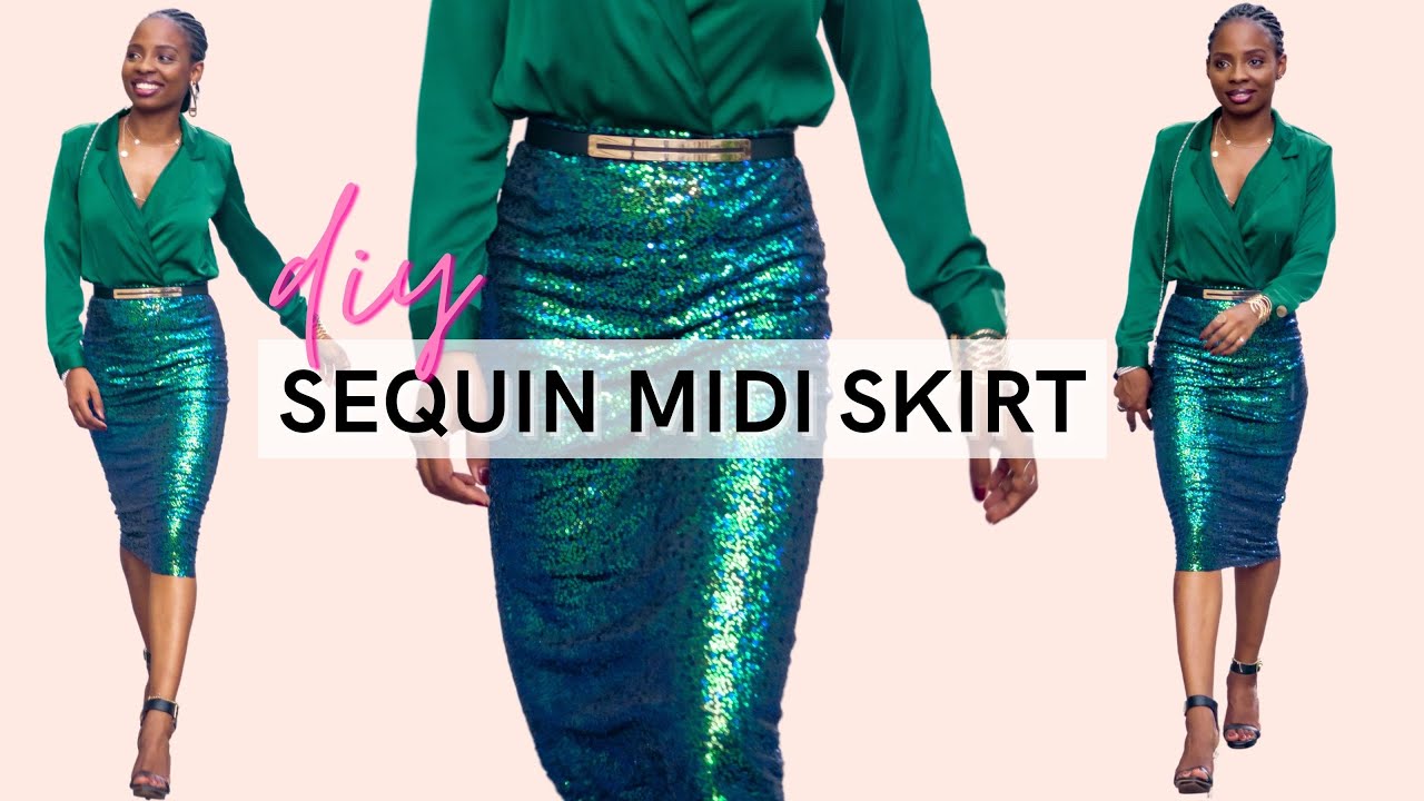 DIY: Sequin Skirt Tutorial (with pattern) | DIYs with Igho