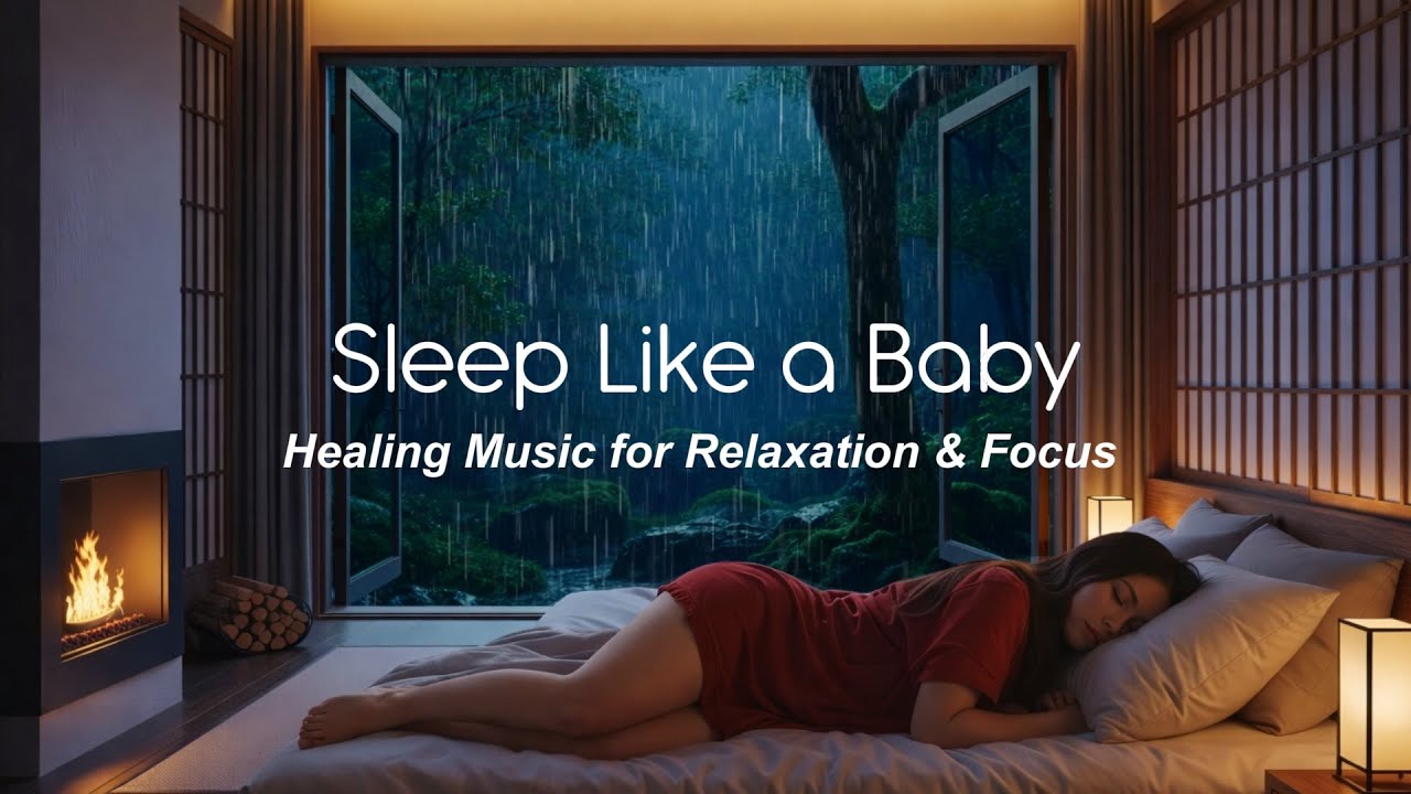 Fall Asleep in Minutes | ASMR Sleep Music for Deep Relaxation & Focus | Heavy Rain & Soft Piano🌧️