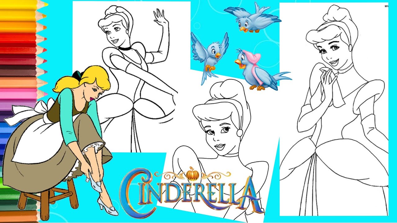 Coloring Disney Princess Cinderella - Coloring Pages for kids
