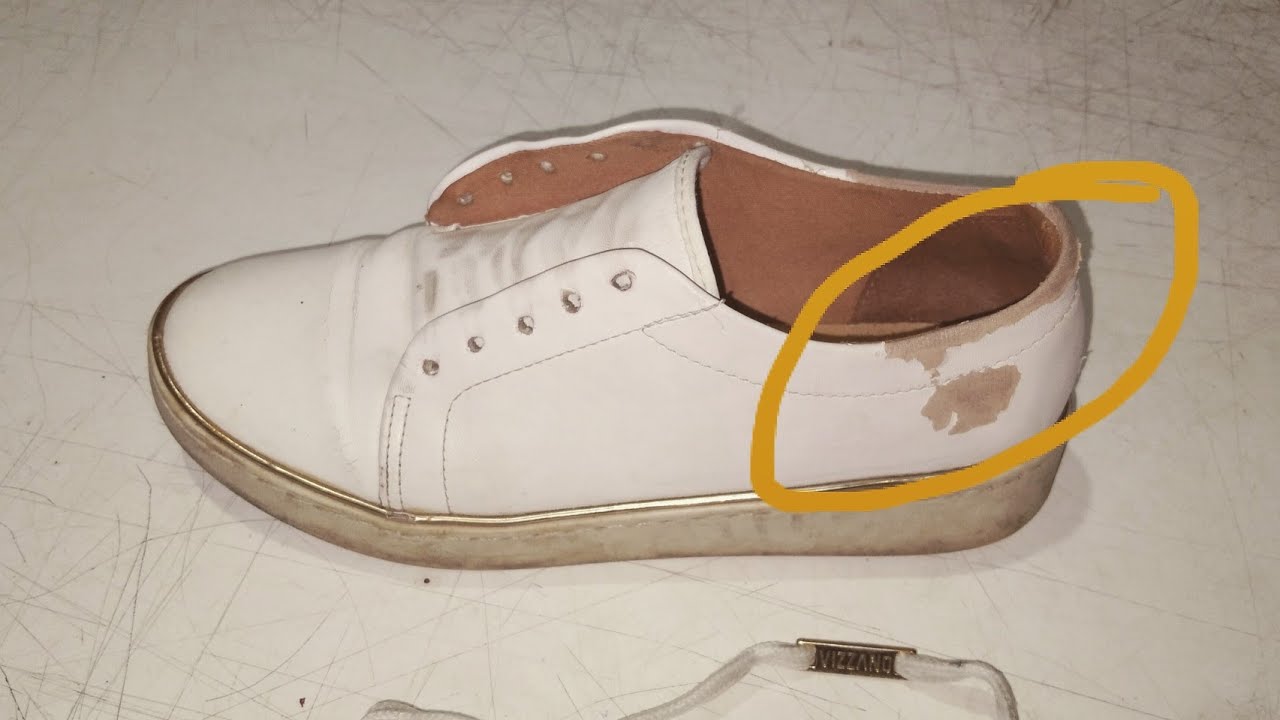 TENIS DESCASCANDO SENDO REVESTIDO EM MALHA...  passo a passo   SHOES PEELING BEING COATED IN MESH