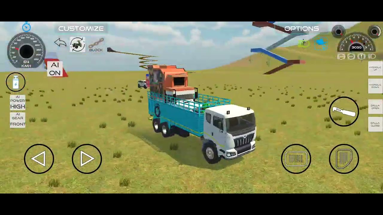 Drive Dj and Unloading Stone From Dumper Truck in Game Truck mein DJ loading 👿💪😜 #djtruck #viral