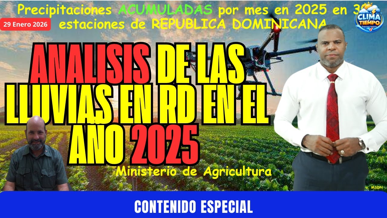 COMPORTAMIENTO DE LA LLUVIAS EN REP. DOM. EN EL AÑO 2025