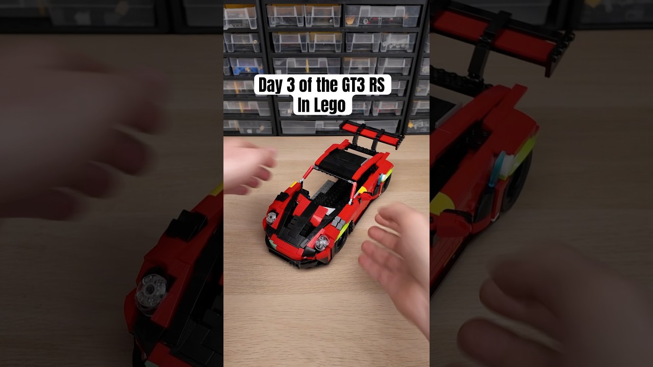 День 3: проектируем GT3 RS из LEGO #moc #porsche #legoporsche #gt3rs