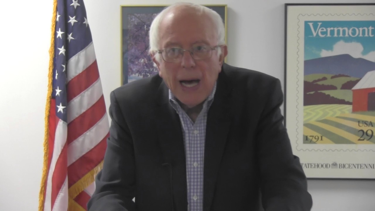 Bernie Sanders  addressing the Israeli Meretz party