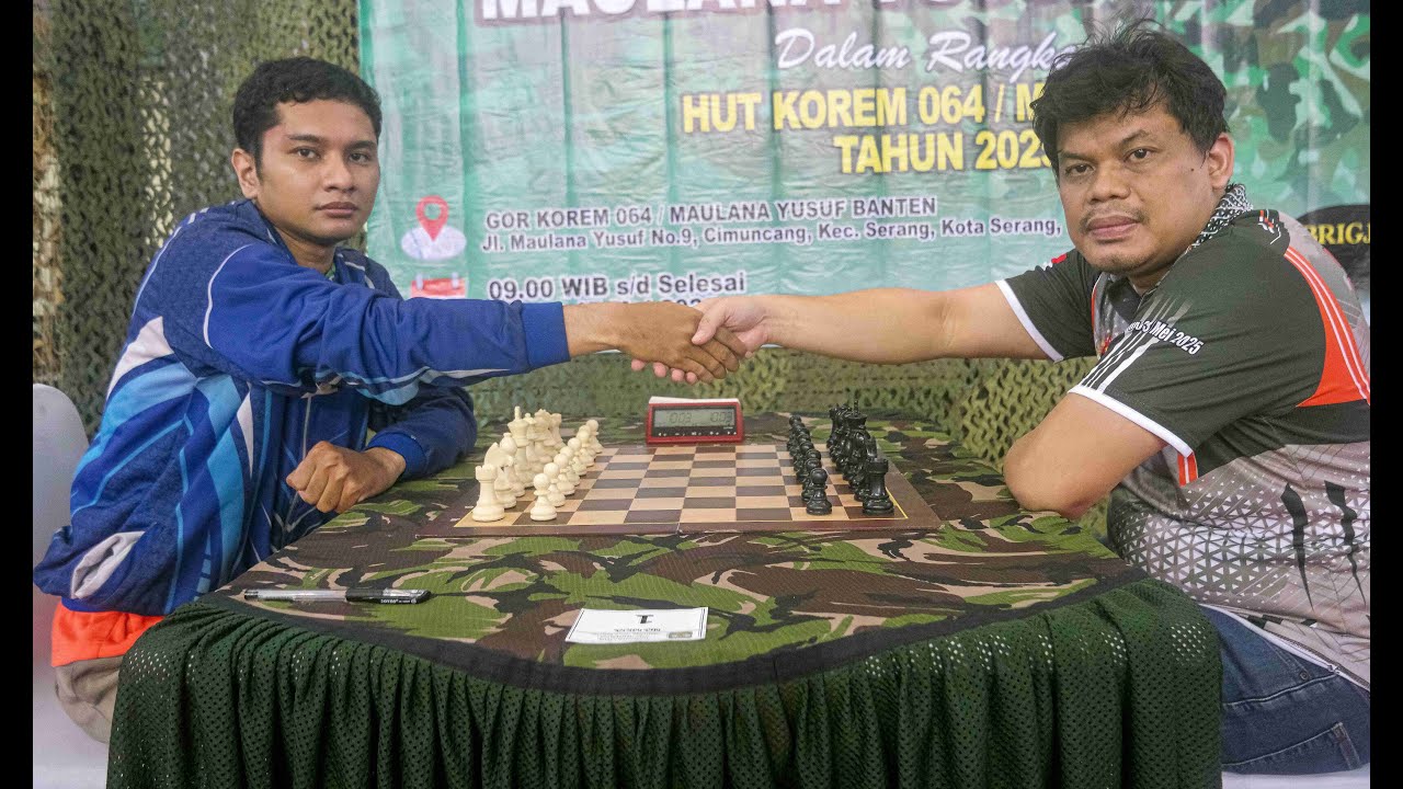 NM SUGENG PRASETYO VS GM SUSANTO MEGARANTO, TURNAMEN CATUR PIALA DANREM 064 MAULANA YUSUF BANTEN
