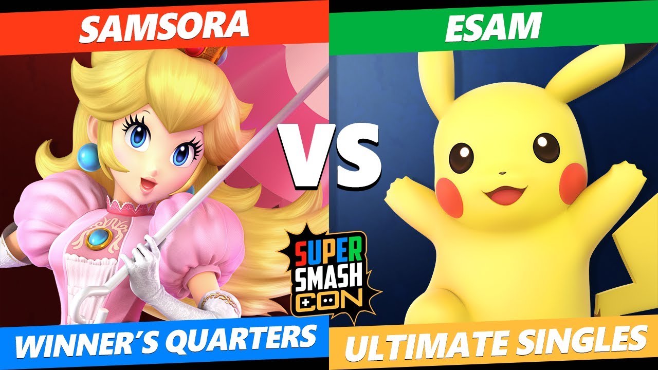 SSC 2019 SSBU - PG ESAM (Pikachu) VS eUnited Samsora (Peach) Smash Ultimate Winner's Quarters