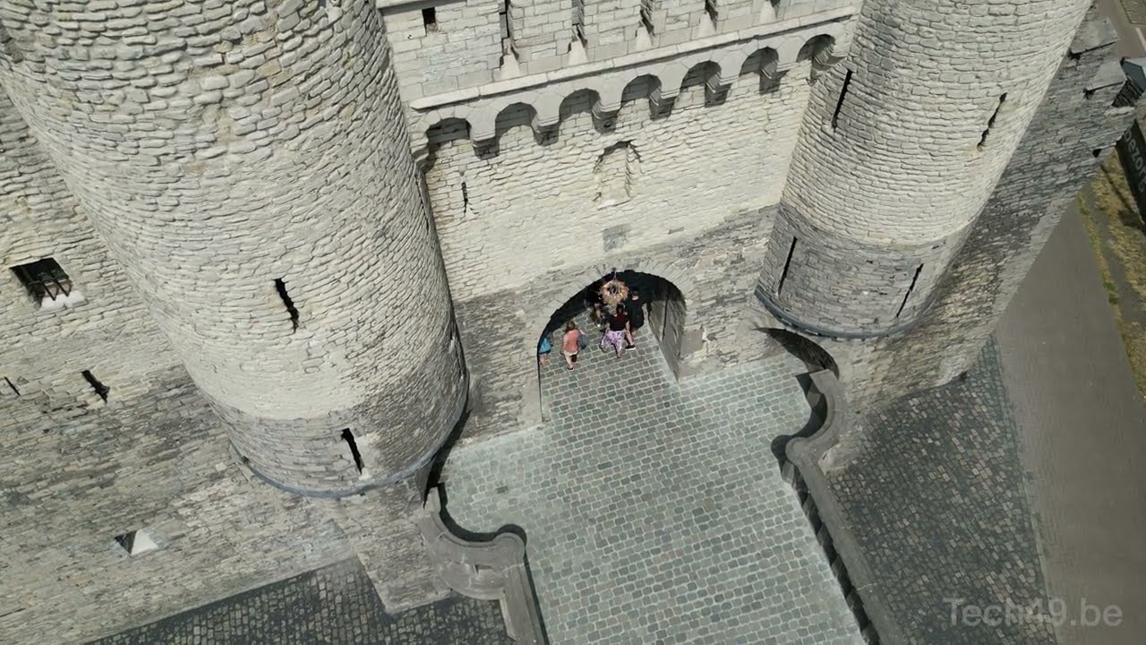 Antwerpen Het Steen - 4K Drone Footage