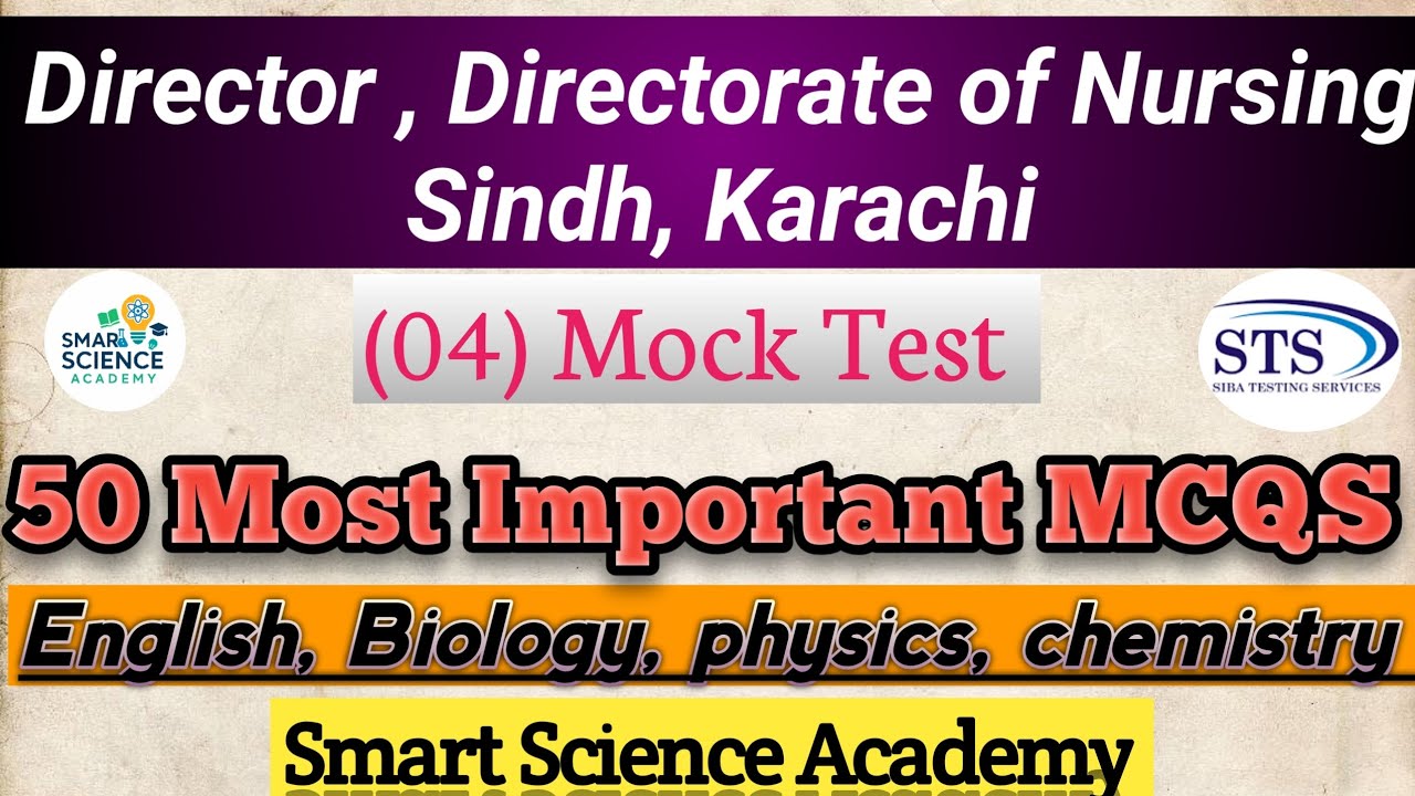 Director of Nursing Sindh 2026 | Mock Test 4 | SIBA / IBA STS Nursing Test MCQs | Full Practice Test
