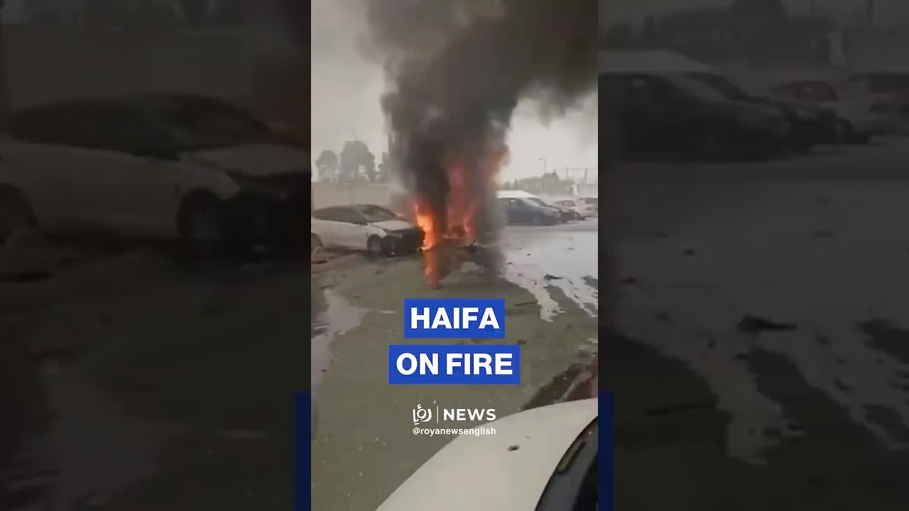 Iranian missile shrapnel sparks fires across Haifa
