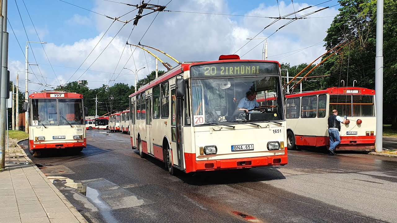 Trolleybuses in Vilnius, Lithuania - July 2020