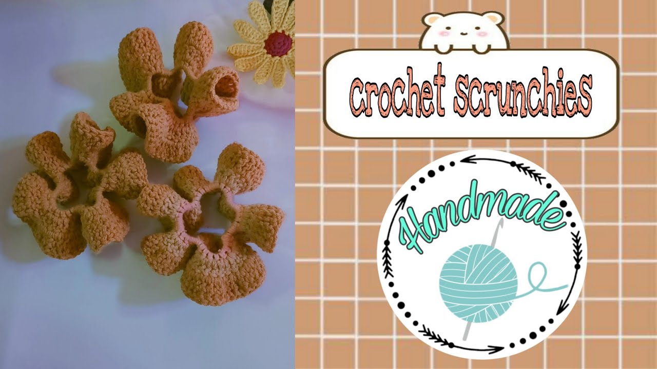 EASY CROCHET SCRUNCHIES |CROCHET FOR BEGINNER | TUTORIAL MERAJUT SCRUNCIES | TUTORIAL MERAJUT PEMULA