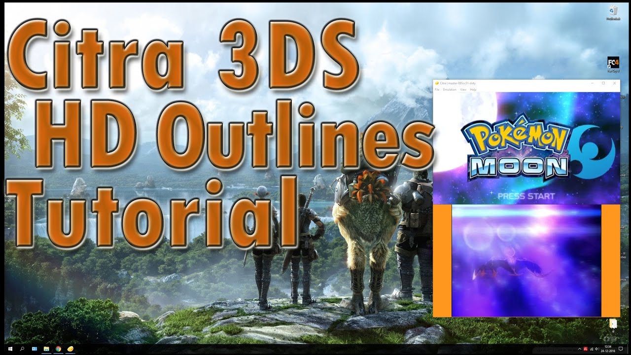 How to permanently remove Outlines on Pokemon Moon Sun without cheats