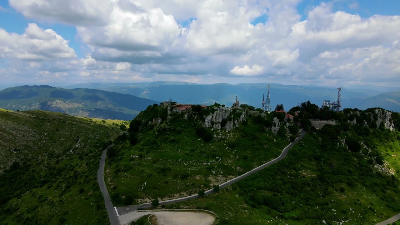 monte Guadagnolo Cristo Redentore footage drone 4K
