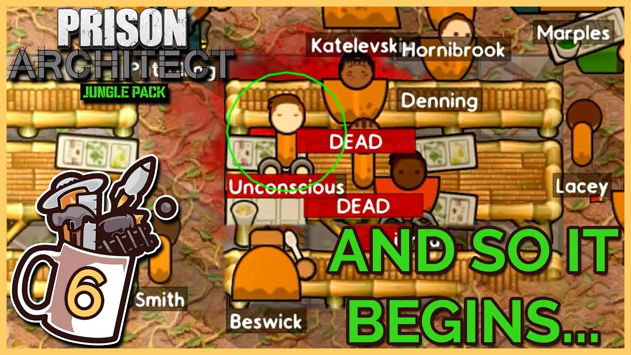 Fighting, Tunneling & Tropical Fever! | Prison Architect - Jungle Pack #6