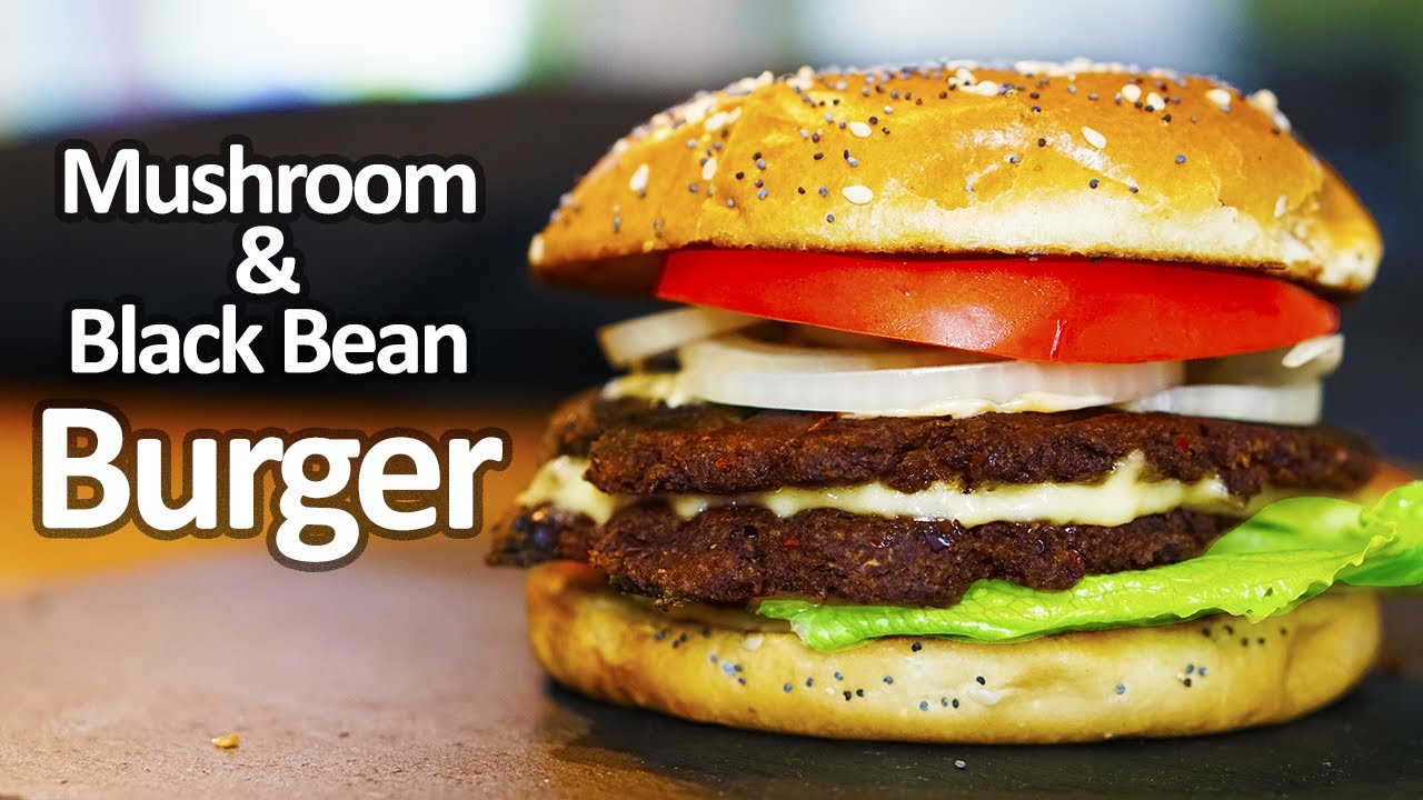 How to make Mushroom and Black Bean Burger - Best Veggie Burger