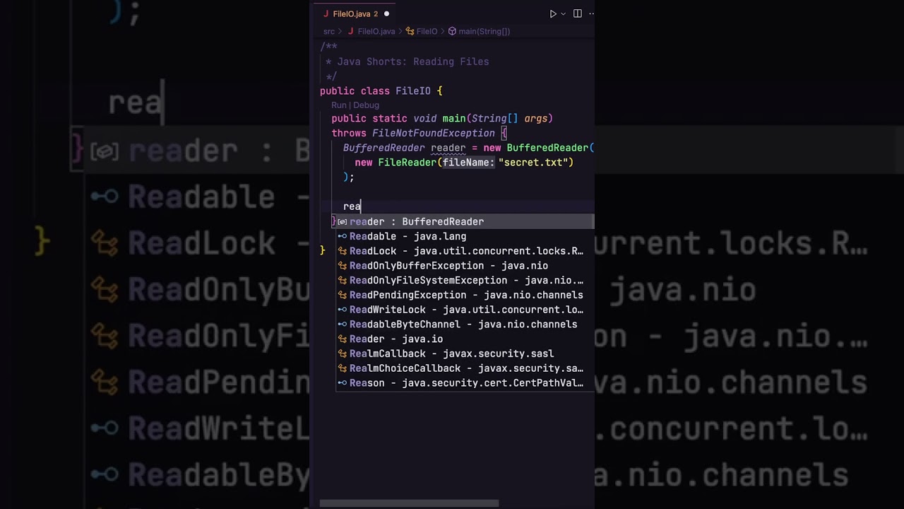 Reading files with Java