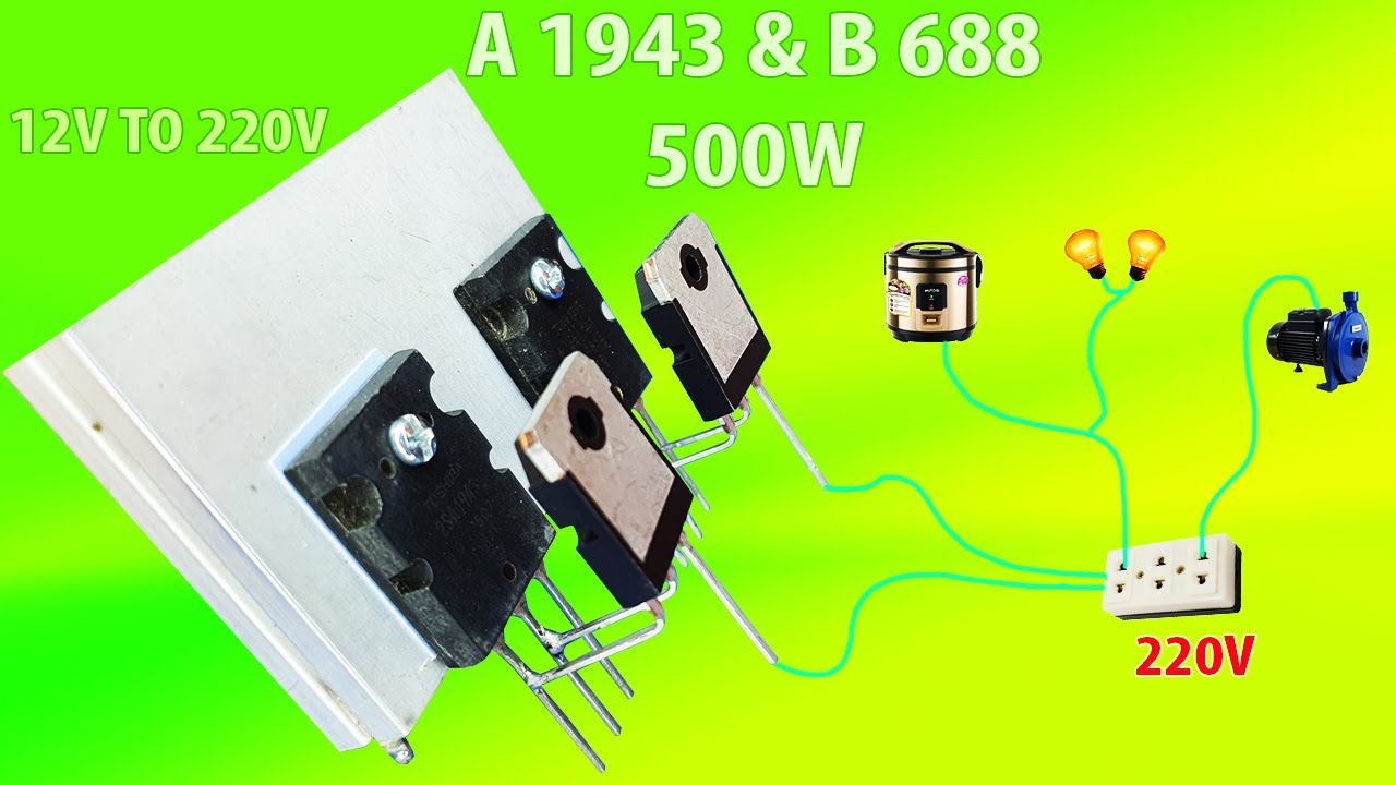 k&iacute;ch điện 12v l&ecirc;n 220v đơn giản rễ l&agrave;m