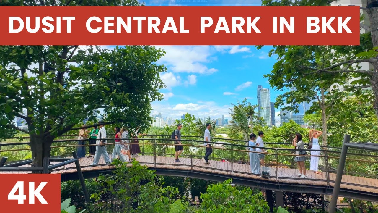 🇹🇭 4K | Inside Dusit Central Park: Bangkok's Largest Rooftop Park - Walking Tour