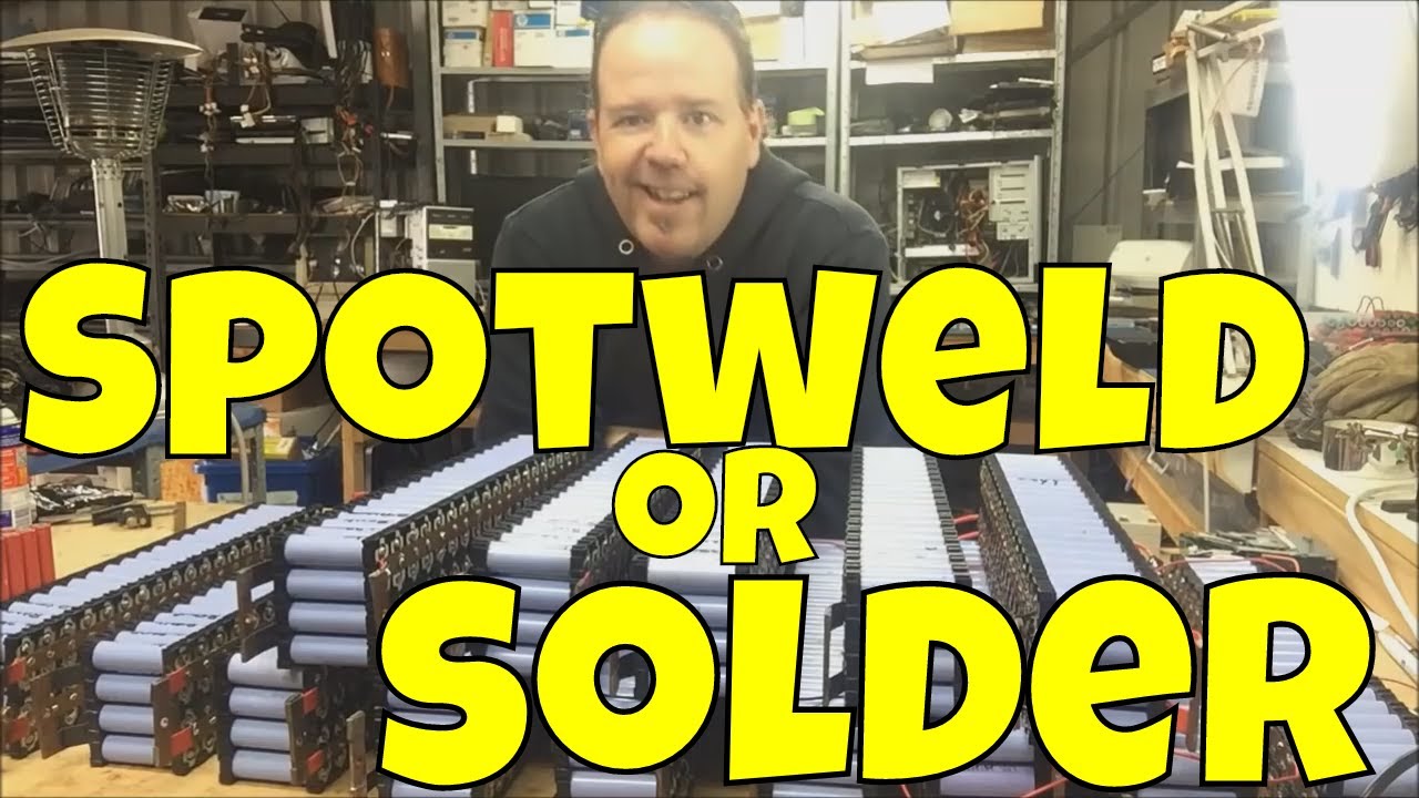 To spot weld or solder 18650 cells