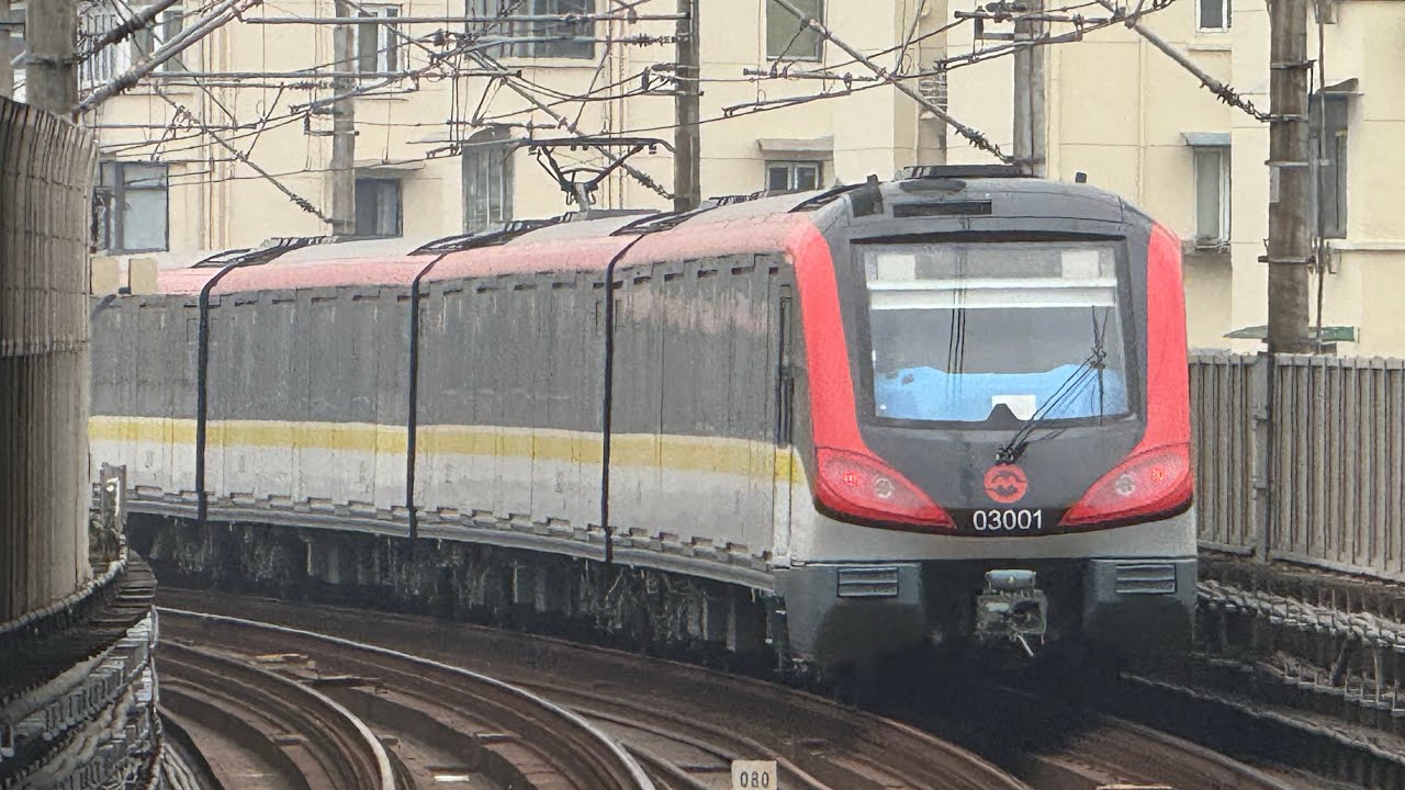 What Does SMRT C151B 649/650's New Motor Exactly Sounds Like: Shanghai Metro Line 3 03A01（AC03） 