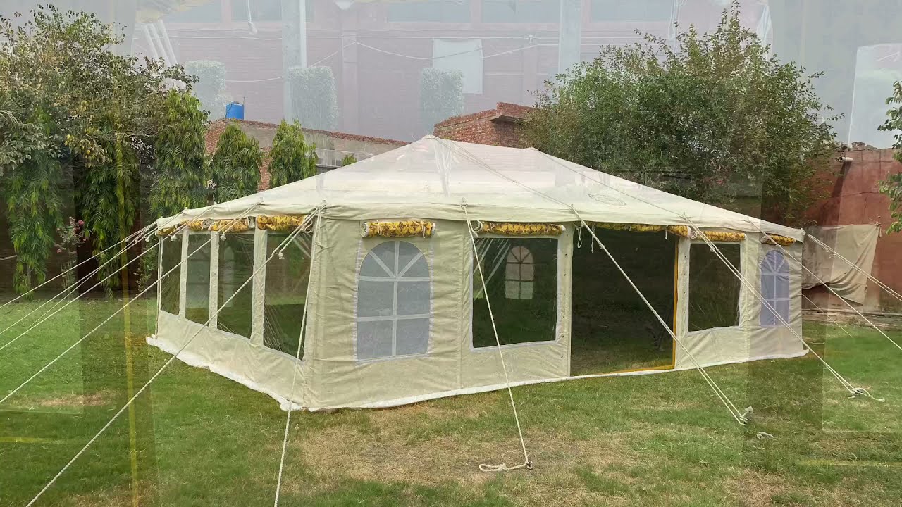 الكويت خيام جملون  | شلتر خيمة فيديو تركيب | ARABIC CANVAS DESERT TENT | TENT SETUP INSTRUCTIONS