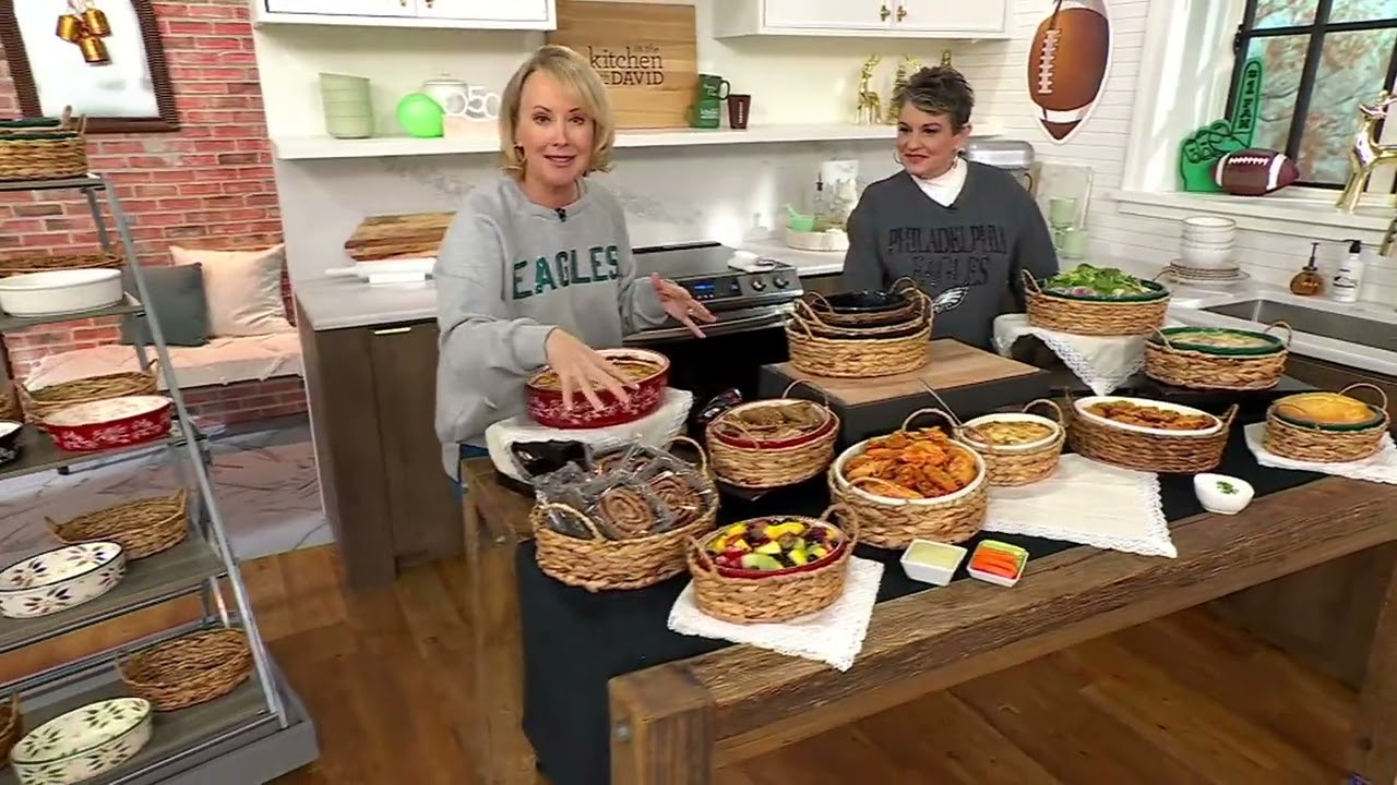 Temp-tations Nostalgic Set of (3) Nesting Bakers with Baskets on QVC