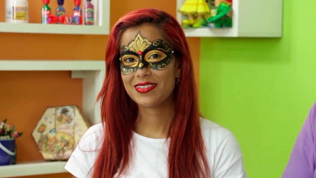 ESPECIAL DE CARNAVAL: PINTURA DE M&Aacute;SCARA com TINTAS COLOR MAKE com Gl&aacute;dis Gonzales