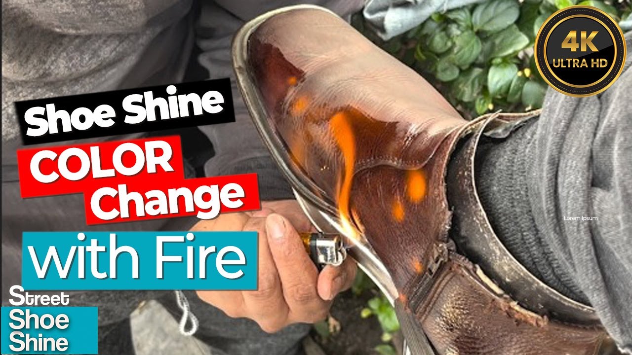 Shoe Shine Fire on Brown MINI BOOTS - Расслабляющее видео ASMR в 4K #asmr #shoeshine