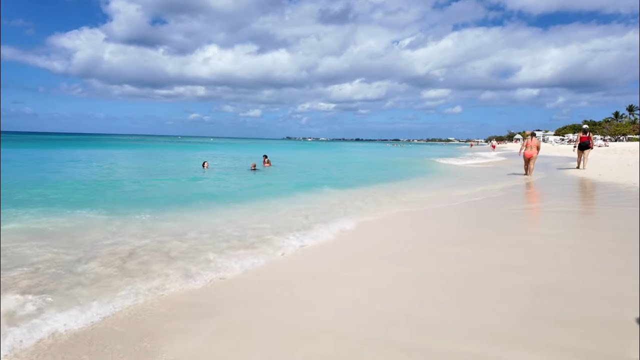Seven Mile Beach Grand Cayman | Walk in 4K