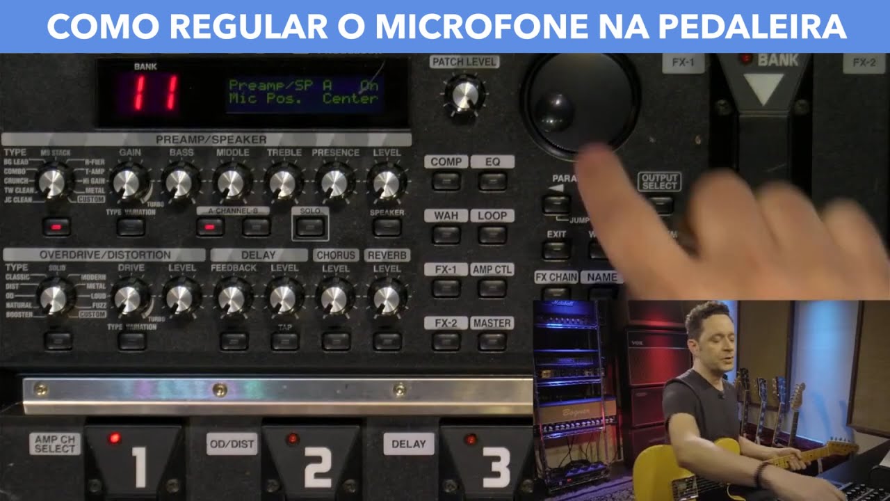 COMO REGULAR O MICROFONE NA PEDALEIRA
