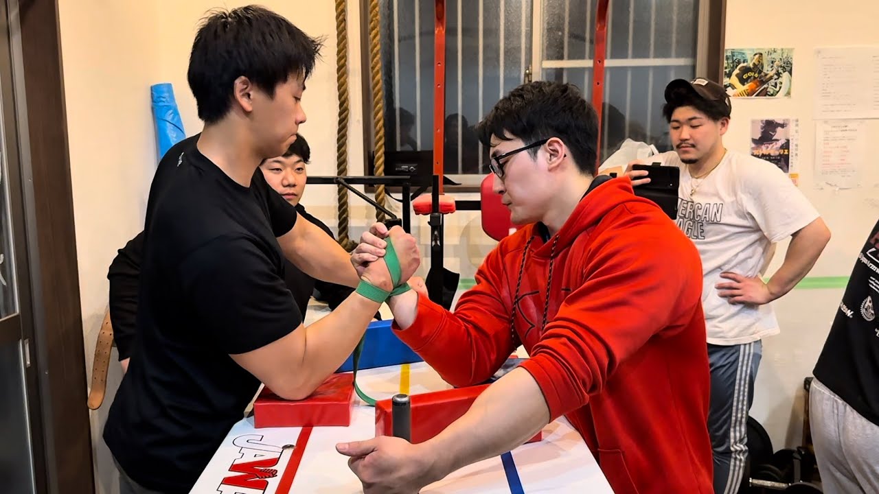 【アームレスリング】長津選手vs嵐士選手！【関谷塾】