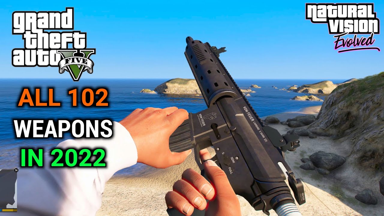 GTA 5 ALL WEAPONS AND EQUIPMENT in First Person (2022) - Weapon Sounds, Reload and Animations