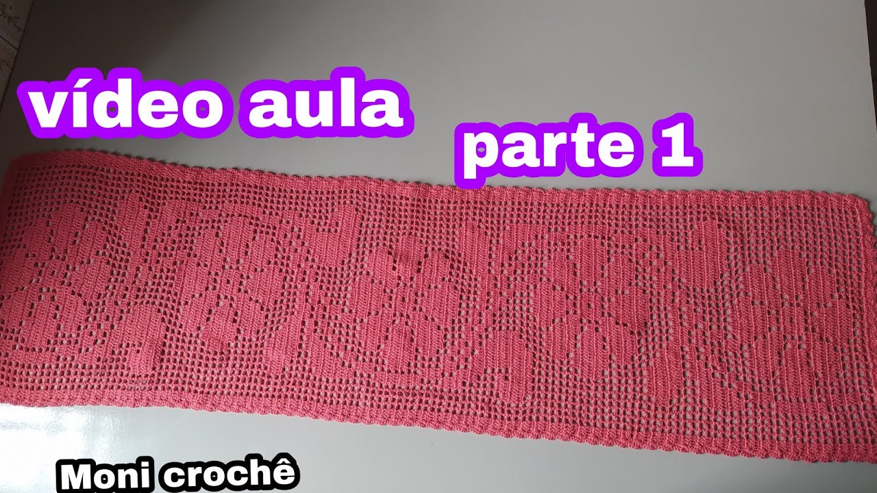 caminho de mesa primavera em crochê/ parte 1