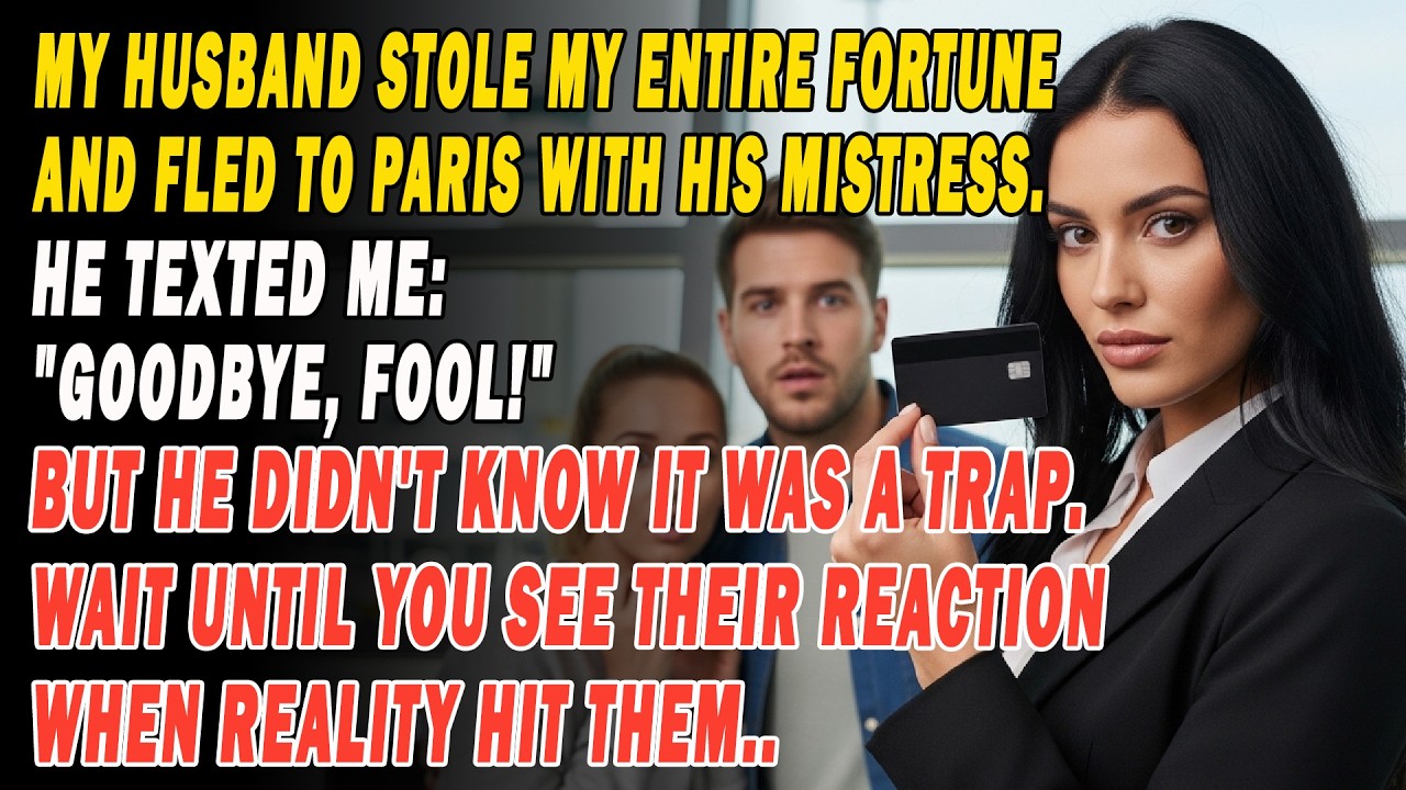 💔💸Husband Drained My Entire Fortune To Run Off To Paris With His Mistress, But He Didn't Know That..